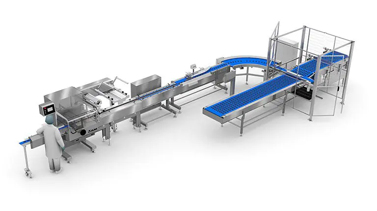 Liquid packaging production line