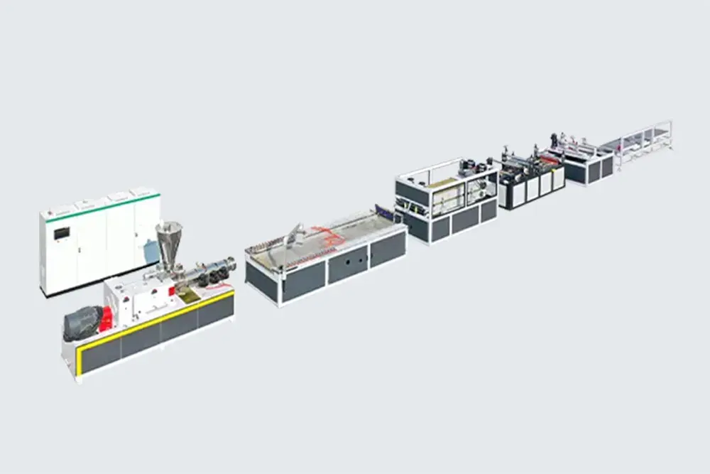 Plastic profile extrusion machinery