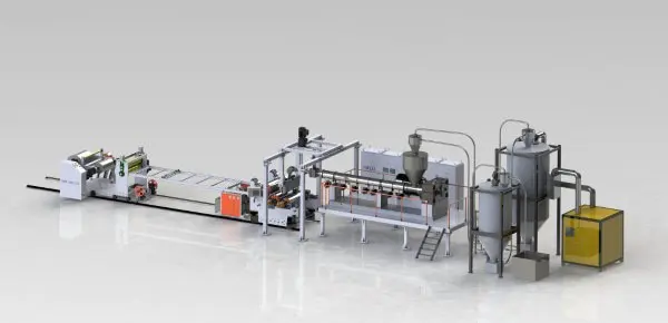 Plastic sheet and plate extrusion machinery